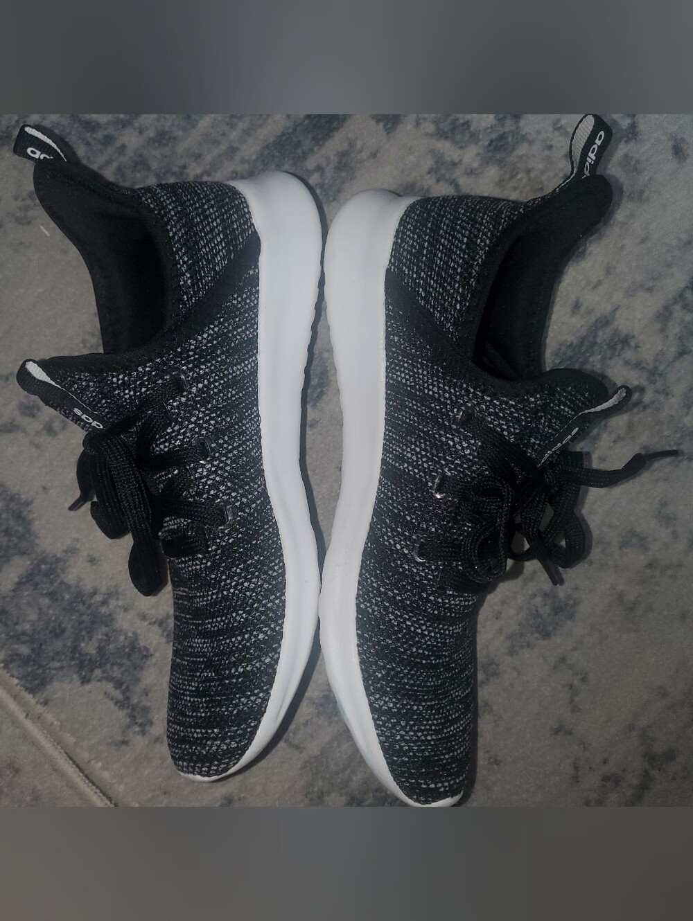 adidas Women’s Black Knit Casual Sneakers - Picture 3 of 6